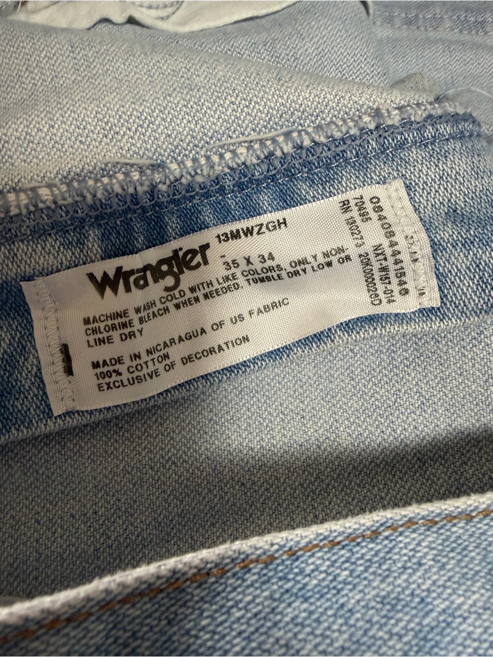 Wrangler Cowboy Cut Regular Fit Bleach Style 13MWZGH - Picture 7 of 14